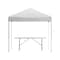 Flash Furniture White Pop Up Canopy Tent and Bi-Fold Table Set JJ-GZ88183Z-WH-GG - alternate 4